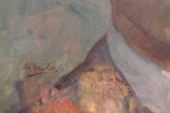 Autoportrait non daté, huile sur toile ( musée de Pontevedra) Détail signature