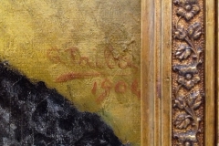 Mi Madre, 1904 Huile sur bois Musée de Pontevedra (détail signature)