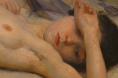 Nu, déposé au musée des Beaux Arts de la Corogne par Antonio Benjamin Pastor 1904. Huile sur toile, détail