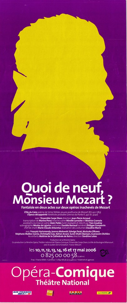 Quoi de neuf Monsieur Mozart ?